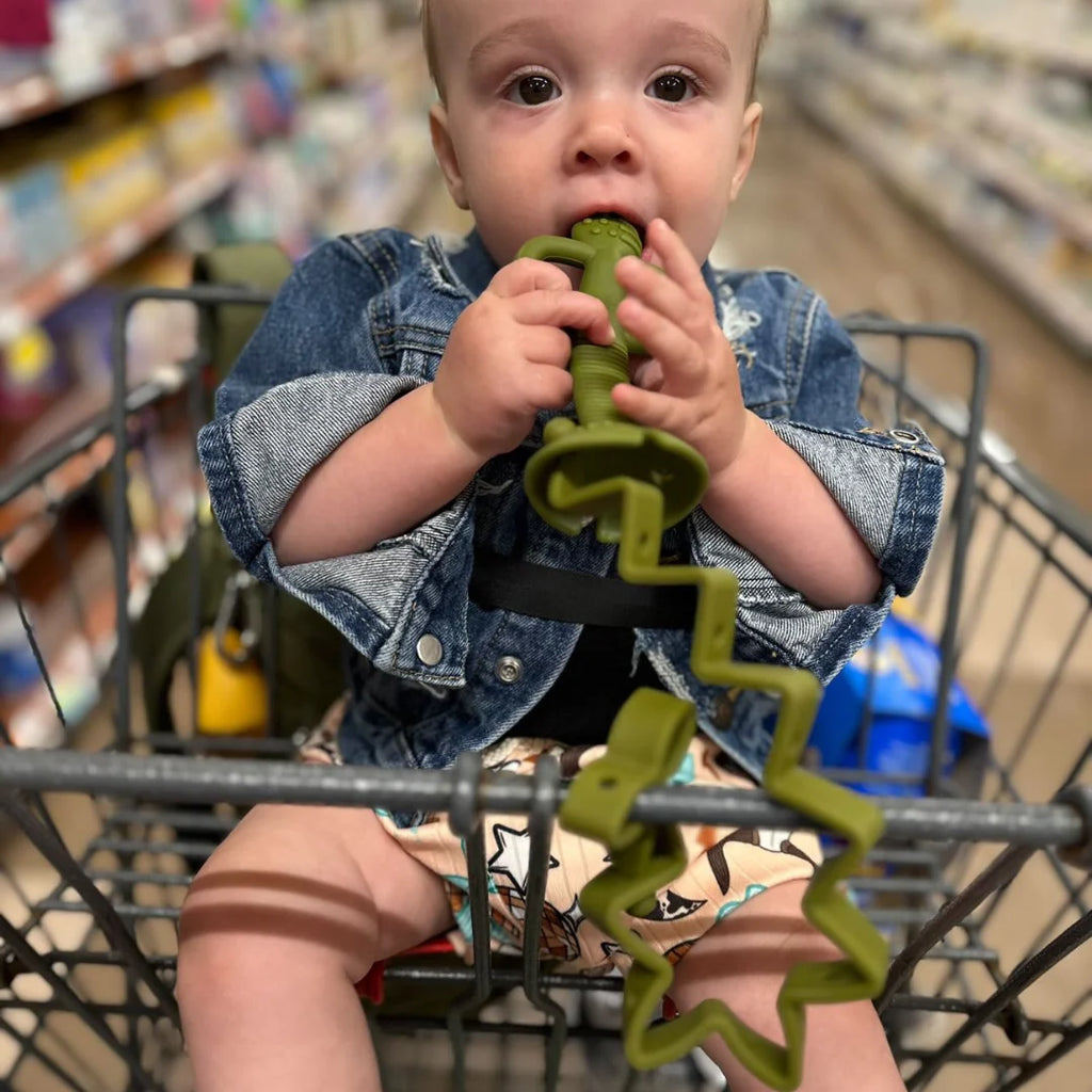 Toy Bungee Tether to Keep Baby Toys Within Reach on Strollers and
