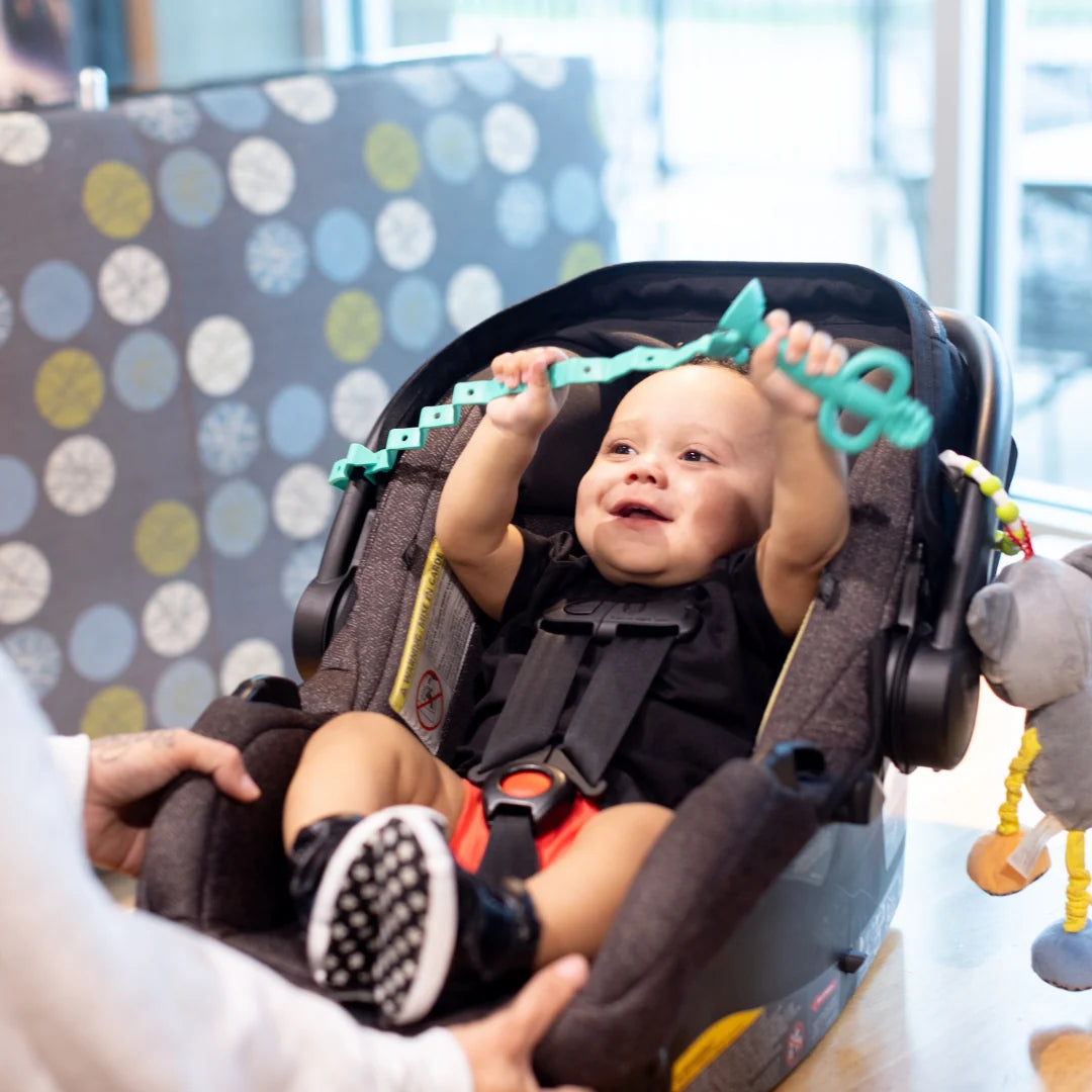 Toy Bungee Tether to Keep Baby Toys Within Reach on Strollers and