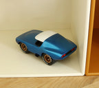 Toy Car with Minimalist Muscle-Car Styling, Lowered Profile and Broad Tires for Imaginative Play or Display