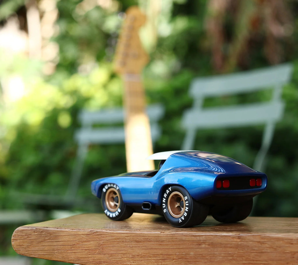 Toy Car with Minimalist Muscle-Car Styling, Lowered Profile and Broad Tires for Imaginative Play or Display