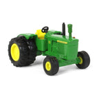 Toy Tractor Replica in 1/64 Scale with Rear Duals and Poseable Front Wheels for Farm Play and Collecting