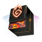 Trading Card Deck Box with Magnetic Flap and Soft Microfiber Suede Interior for 80 Double-Sleeved Cards