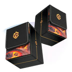 Trading Card Deck Box with Magnetic Flap and Soft Microfiber Suede Interior for 80 Double-Sleeved Cards
