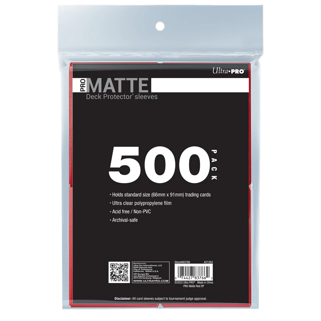 Trading Card Sleeves, Red