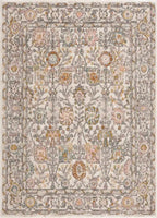 Traditional Area Rug in a Multicolor Palette, Machine Woven
