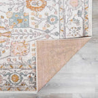 Traditional Area Rug in a Multicolor Palette, Machine Woven