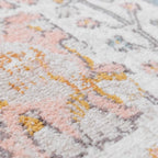 Traditional Area Rug in a Multicolor Palette, Machine Woven