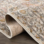 Traditional Area Rug in a Multicolor Palette, Machine Woven