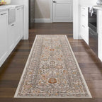 Traditional Area Rug in a Multicolor Palette, Machine Woven