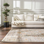 Traditional Area Rug in a Multicolor Palette, Machine Woven