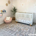 Traditional Area Rug in a Multicolor Palette, Machine Woven