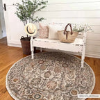 Traditional Area Rug in a Multicolor Palette, Machine Woven