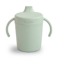 Trainer Sippy Cup with Easy-Grip Handles and a Removable Lid for Little Hands Learning to Drink — Sage