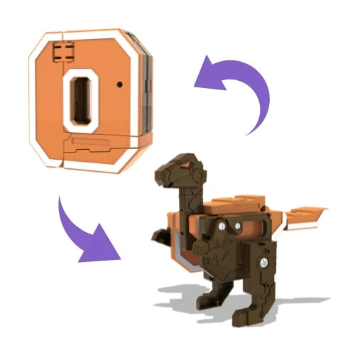 Transforming Dinosaur Number Toy for Ages 5 and Up, Supplied in a Stackable Container for Quiet Play