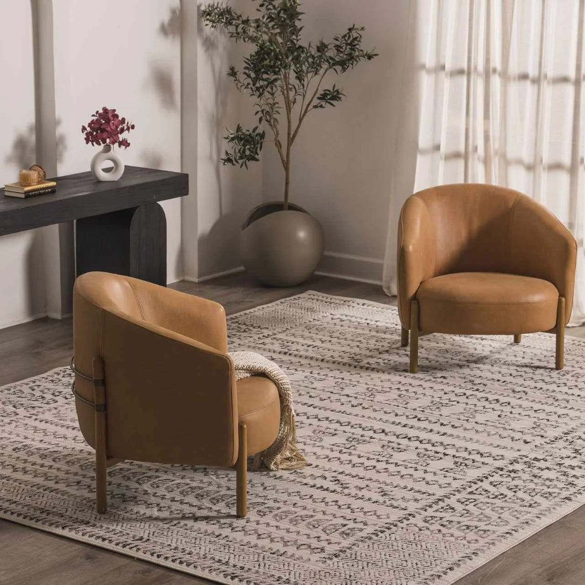 Transitional Bohemian Area Rug in Machine-Woven Polypropylene