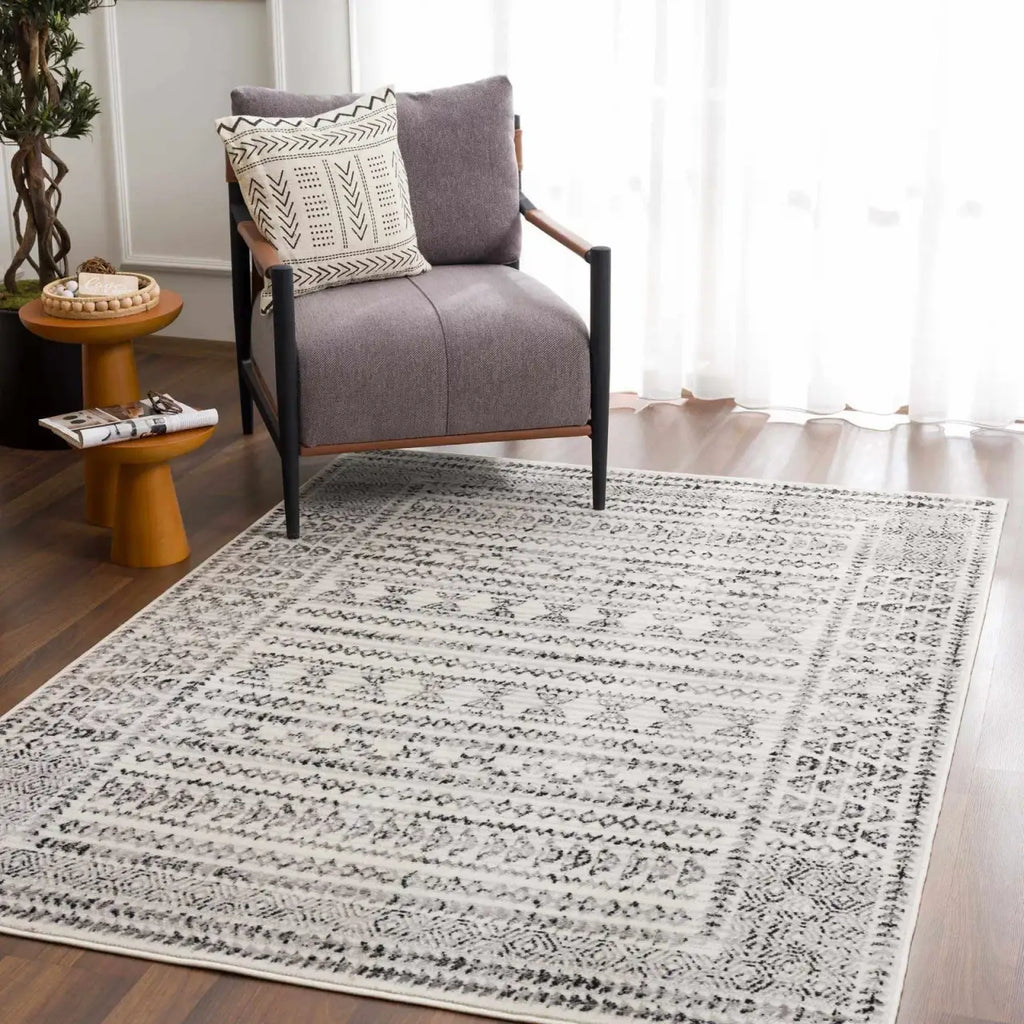 Transitional Bohemian Area Rug in Machine-Woven Polypropylene