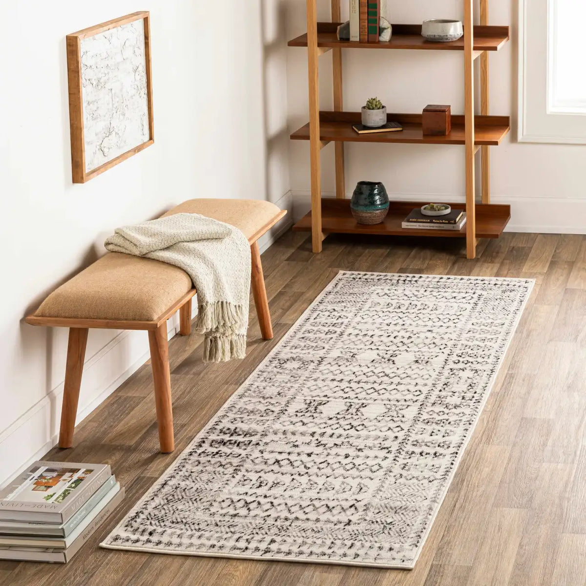 Transitional Bohemian Area Rug in Machine-Woven Polypropylene