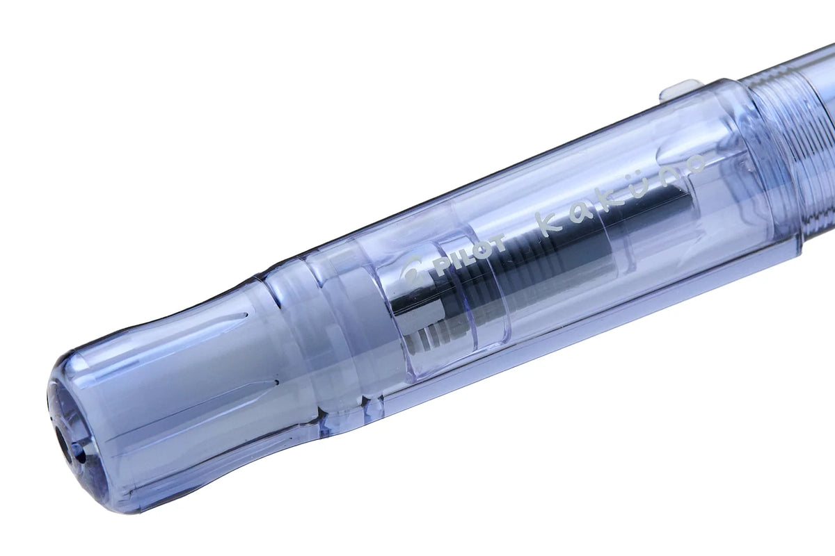 Translucent Blue Fountain Pen with Smiley Steel Nib, Hexagonal Grip and Starter Ink Cartridge