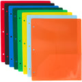 Translucent Two-Pocket Poly Folders in Cases of 100, Assorted