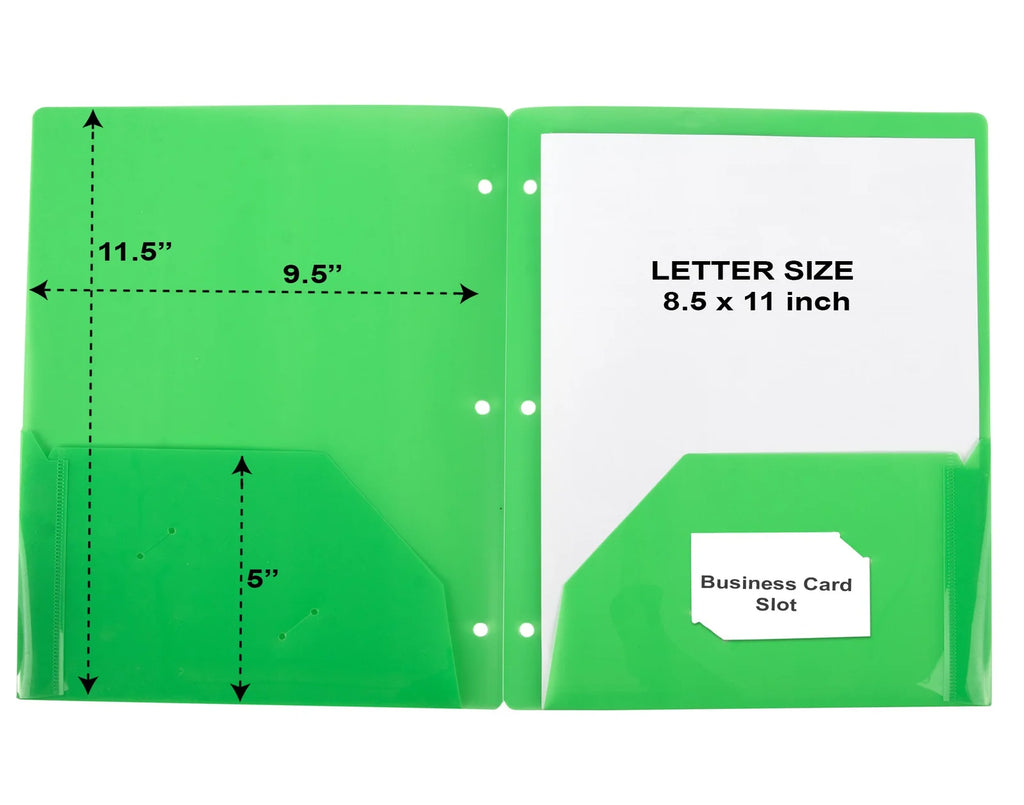 Translucent Two-Pocket Poly Folders in Cases of 100