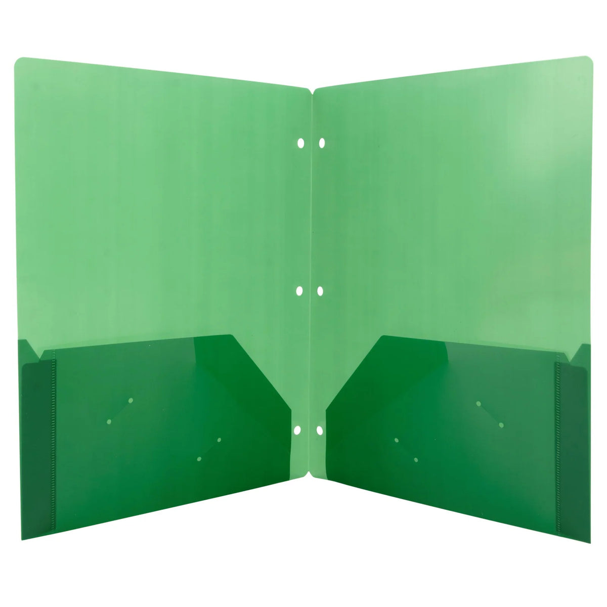 Translucent Two-Pocket Poly Folders in Cases of 100