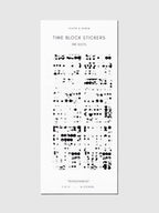 Transparent Time Block Sticker Set for Planner Scheduling with Rounded Boxes in Ten Colorway