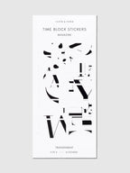 Transparent Time Block Sticker Set for Planner Scheduling with Rounded Boxes in Ten Colorway