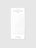 Transparent Time Block Sticker Set for Planner Scheduling with Rounded Boxes in Ten Colorway