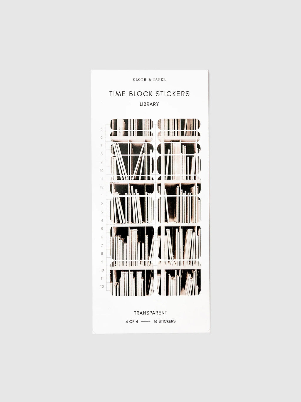 Transparent Time Block Sticker Set for Planner Scheduling with Rounded Boxes in Ten Colorway