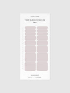 Transparent Time Block Sticker Set for Planner Scheduling with Rounded Boxes in Ten Colorway