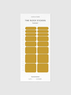 Transparent Time Block Sticker Set for Planner Scheduling with Rounded Boxes in Ten Colorway