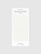 Transparent Time Block Sticker Set for Planner Scheduling with Rounded Boxes in Ten Colorway