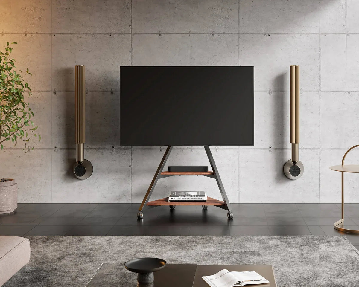 Trapezoidal Floor TV Stand