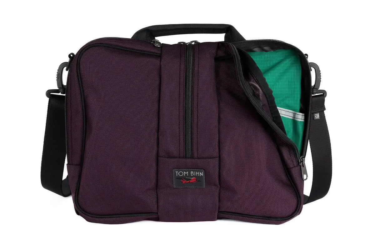 Travel Briefcase, Aubergine Ballistic/Emerald 210