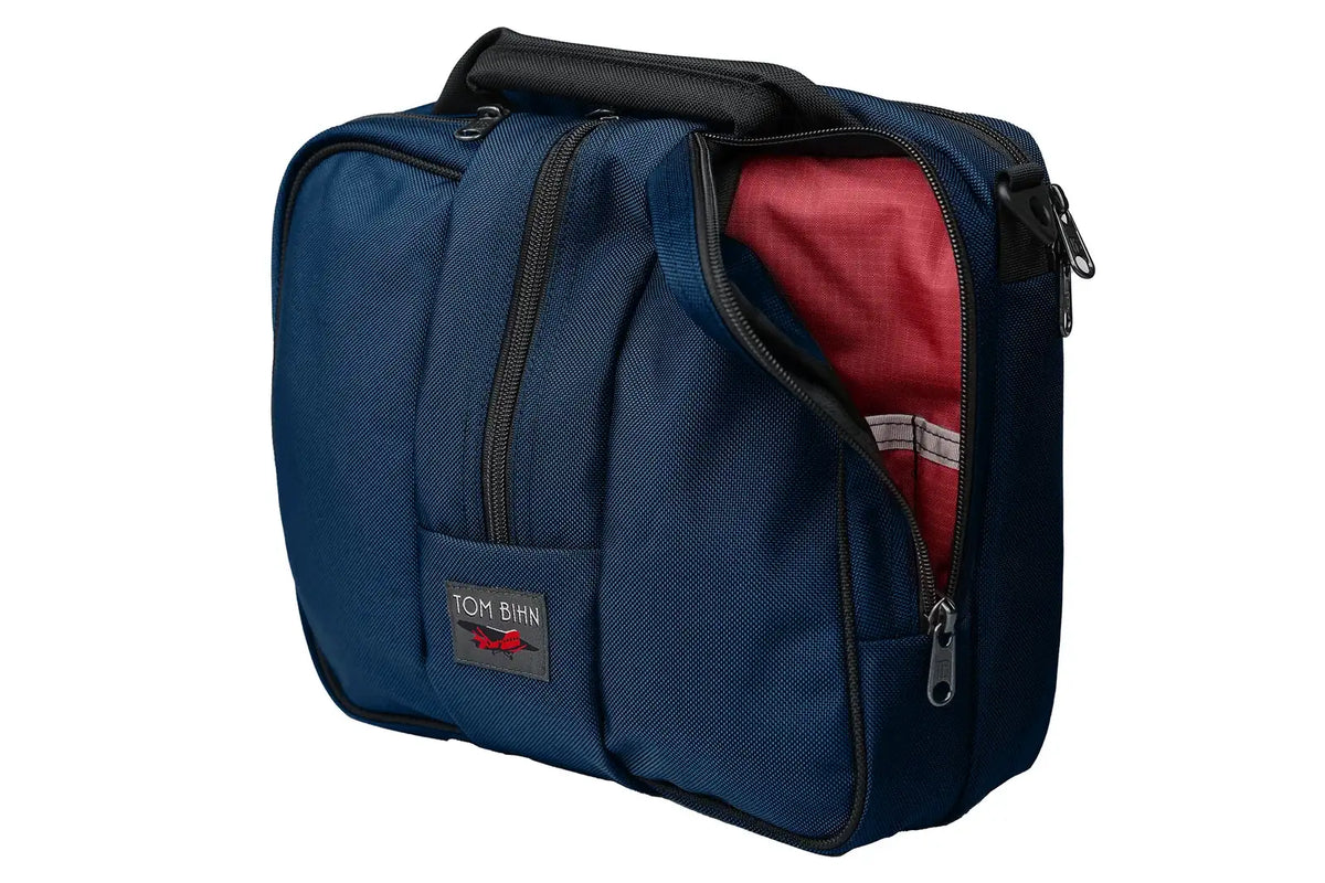 Travel Briefcase, Deep Blue Ballistic/Sangria 210