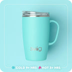 Travel Mug in Matte Navy, 18oz Insulated Stainless Steel
