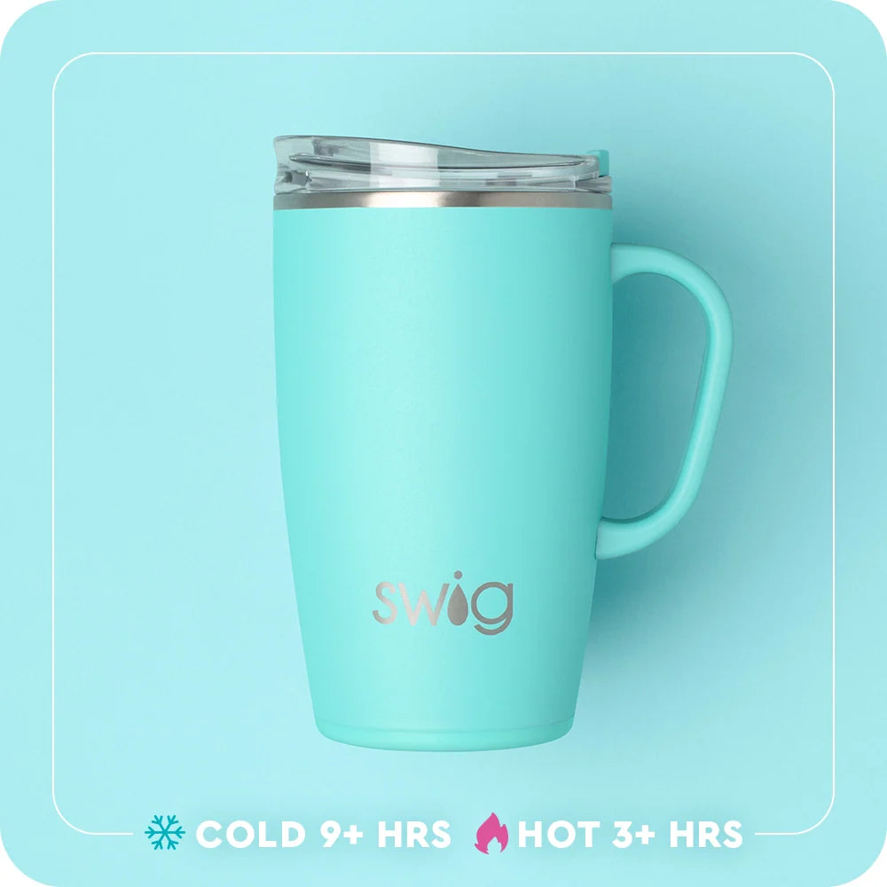 Travel Mug in Matte Navy, 18oz Insulated Stainless Steel