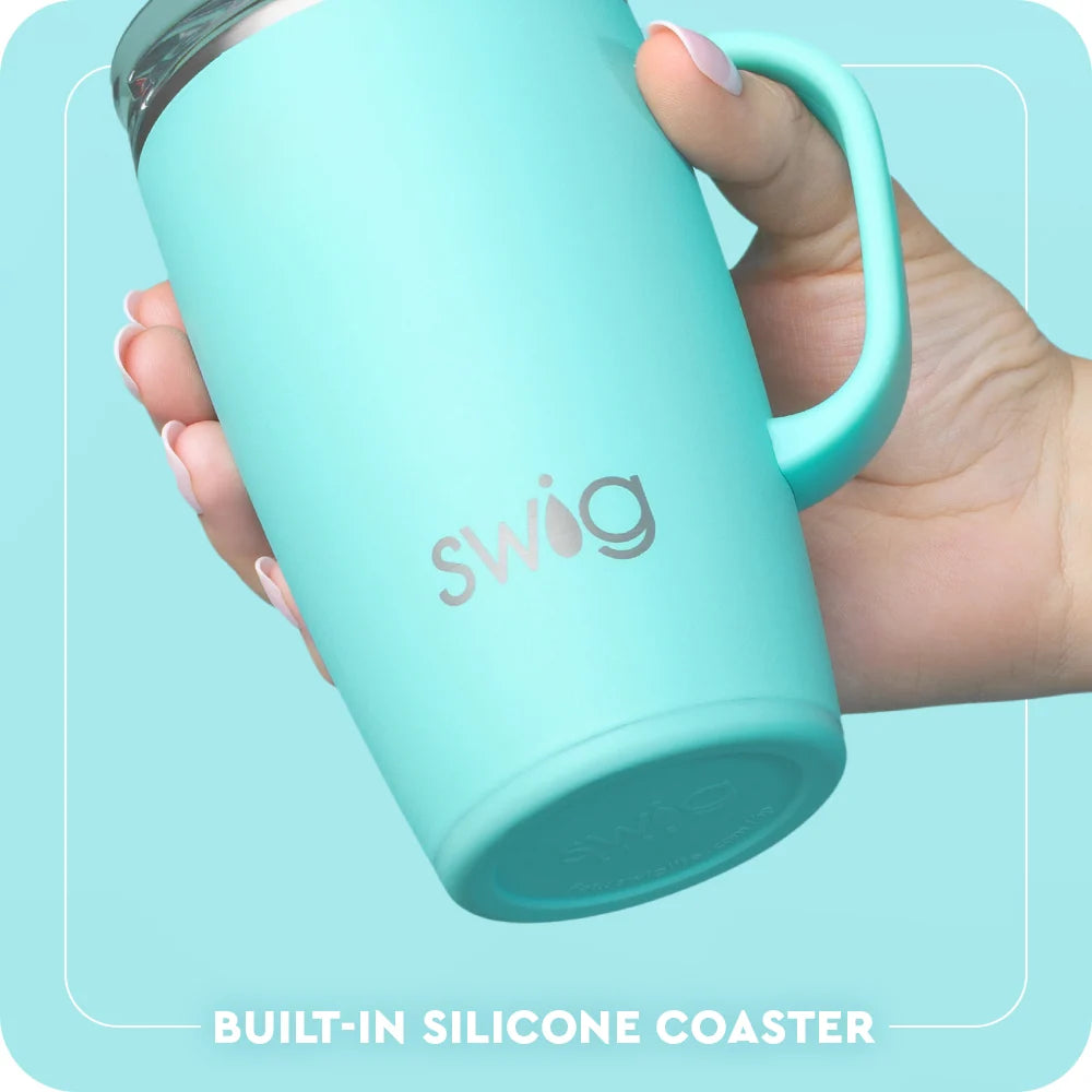 Travel Mug in Matte Navy, 18oz Insulated Stainless Steel