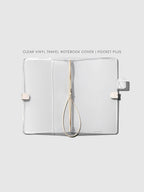 Travel Notebook Bundle with Three 64-Page Notebooks and a Clear Vinyl Cover for Planning and Journaling