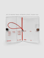 Travel Notebook Bundle with Three 64-Page Notebooks and a Clear Vinyl Cover for Planning and Journaling