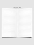 Travel Notebook Bundle with Three 64-Page Notebooks and a Clear Vinyl Cover for Planning and Journaling