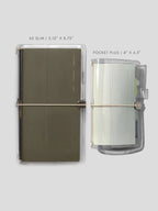 Travel Notebook Bundle with Three 64-Page Notebooks and a Clear Vinyl Cover for Planning and Journaling
