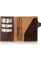 Traveler's Notebook in Brown Full Grain Leather with Cascade Pocket Design for Everyday Writing