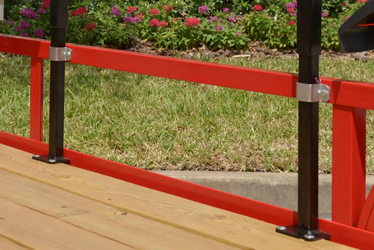 Trimmer Rack for Open and Enclosed Trailers with Adjustable Motor Support and Included Keyed Lock