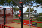 Trimmer Rack for Open and Enclosed Trailers with Adjustable Motor Support and Included Keyed Lock