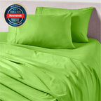 Tropical Lime Sheet Set with Breathable Bedding and European Envelope Pillowcase Closures · Tropical lime color theme