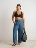 Trouser Sewing Pattern in PDF Format for a High Waist and Sculptural Leg Shape, Including Both Size Ranges