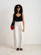 Trouser Sewing Pattern in PDF Format for a High Waist and Sculptural Leg Shape, Including Both Size Ranges