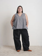 Trouser Sewing Pattern in PDF Format for a High Waist and Sculptural Leg Shape, Including Both Size Ranges