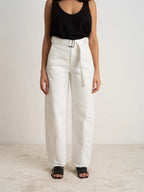 Trouser Sewing Pattern in PDF Format for a High Waist and Sculptural Leg Shape, Including Both Size Ranges